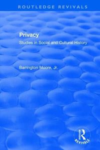 Cover image for Privacy: Studies in Social and Cultural History: Studies in Social and Cultural History