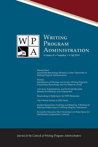 Cover image for Wpa: Writing Program Administration 43.1 (Fall 2019)