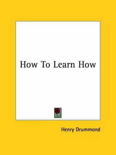 Cover image for How to Learn How