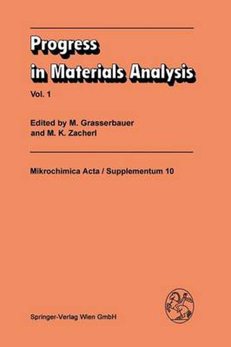 Cover image for Progress in Materials Analysis: Vol. 1