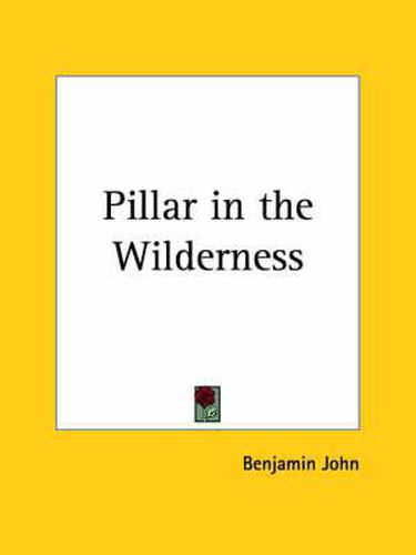 Cover image for Pillar in the Wilderness (1936)