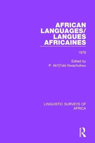 Cover image for African Languages/Langues Africaines: Volume 4 1978