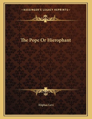 Cover image for The Pope or Hierophant