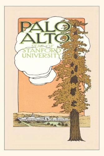 Cover image for Vintage Journal Palo Alto and Stanford University Travel Poster