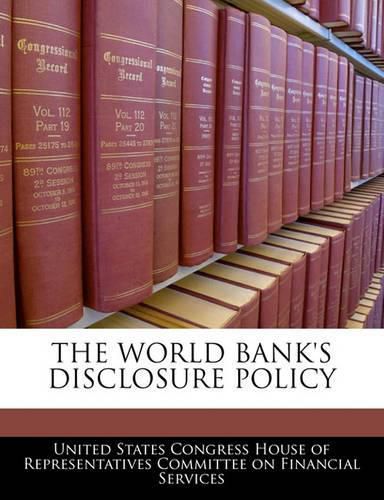 Cover image for The World Bank's Disclosure Policy
