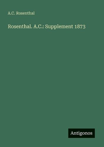 Cover image for Rosenthal. A.C.