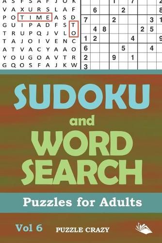 Cover image for Sudoku and Word Search Puzzles for Adults Vol 6