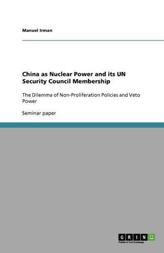 Cover image for China as Nuclear Power and its UN Security Council Membership