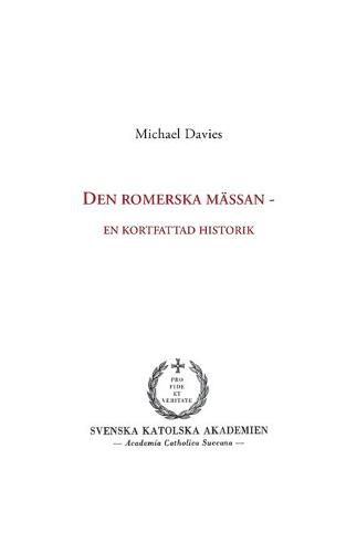 Den romerska massan: en kortfattad historik