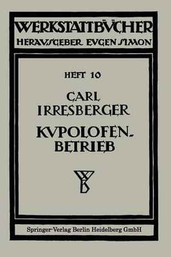 Cover image for Kupolofenbetrieb