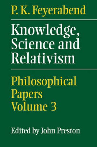 Cover image for Knowledge, Science and Relativism