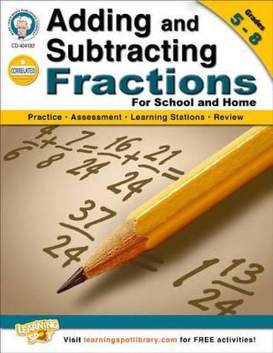 Cover image for Adding and Subtracting Fractions, Grades 5-8