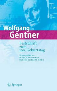 Cover image for Wolfgang Gentner: Festschrift Zum 100. Geburtstag