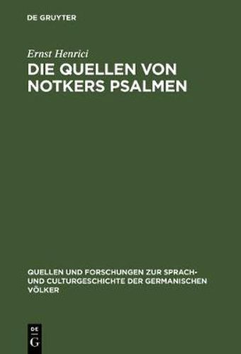 Cover image for Die Quellen von Notkers Psalmen