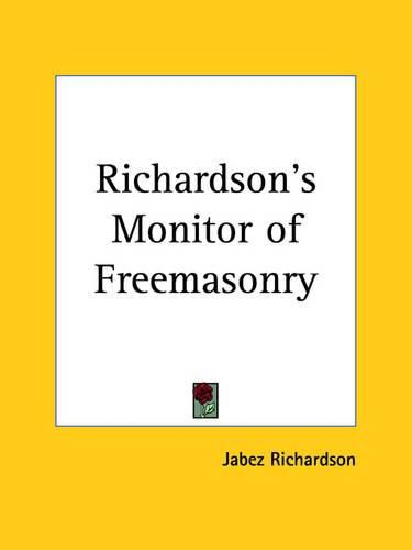 Cover image for Richardson's Moniter of Freemasonry (1860)