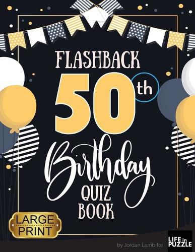 Cover image for Flashback 50th Birthday Quiz Book Large Print