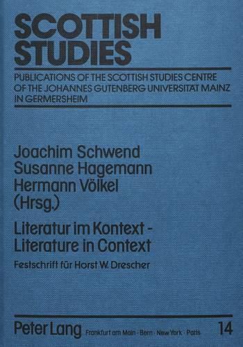 Cover image for Literatur Im Kontext - Literature in Context: Festschrift Fuer Horst W. Drescher