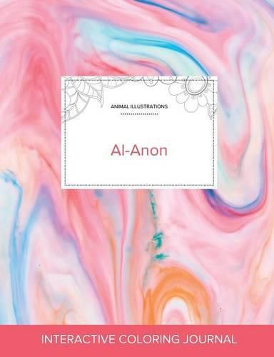 Cover image for Adult Coloring Journal: Al-Anon (Animal Illustrations, Bubblegum)