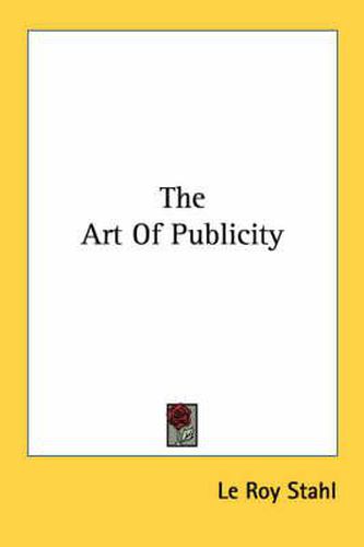 Cover image for The Art of Publicity