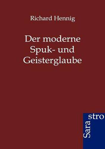 Cover image for Der moderne Spuk- und Geisterglaube
