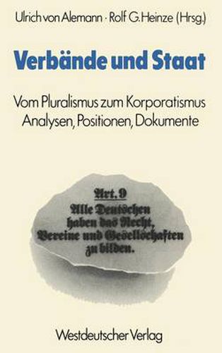 Cover image for Verbande Und Staat