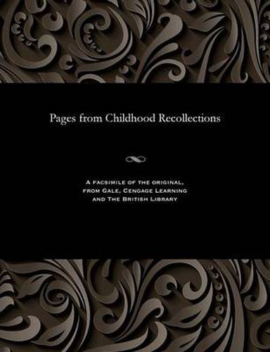 Cover image for Pages from Childhood Recollections