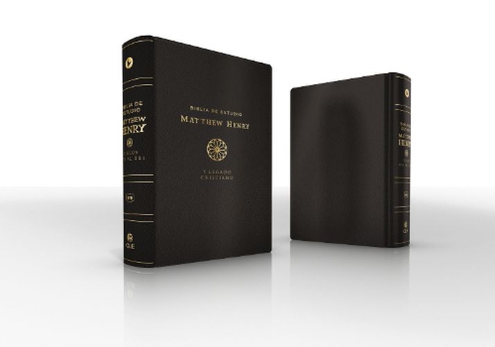 Cover image for RVR, Biblia de estudio Matthew Henry y legado cristiano, Leathersoft, Negro, Interior a dos colores, con Indice, Comfort Print