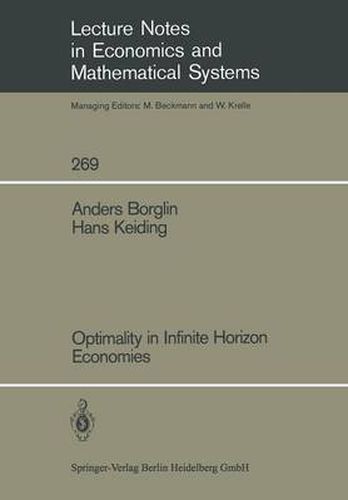 Cover image for Optimality in Infinite Horizon Economies