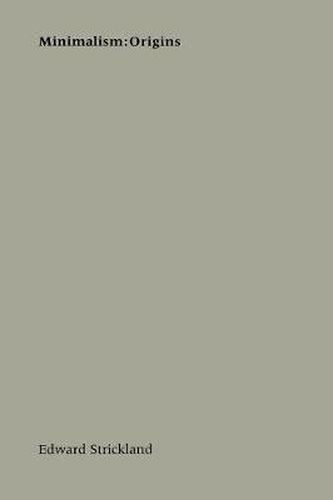 Cover image for Minimalism:Origins