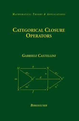 Cover image for Categorical Closure Operators