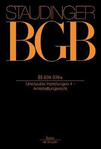 Cover image for 839, 839a: (unerlaubte Handlungen 4 - Amtshaftungsrecht)