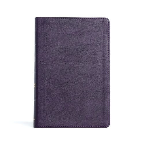 CSB Giant Print Reference Bible, Plum LeatherTouch, Indexed