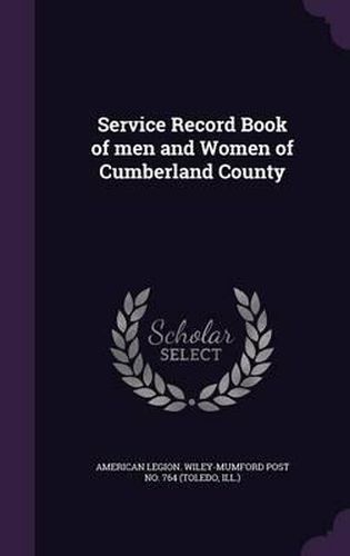 Cover image for Service Record Book of Men and Women of Cumberland County