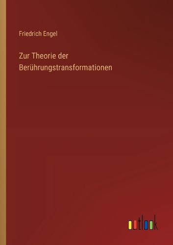 Cover image for Zur Theorie der Beruehrungstransformationen