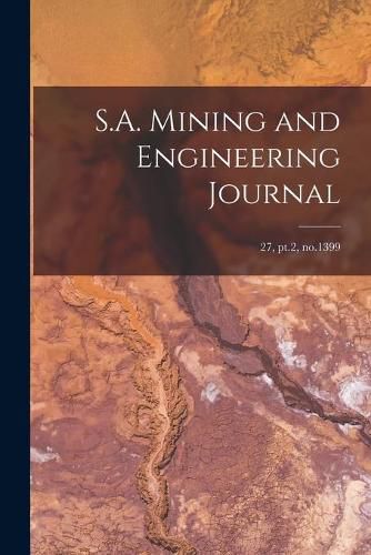 Cover image for S.A. Mining and Engineering Journal; 27, pt.2, no.1399