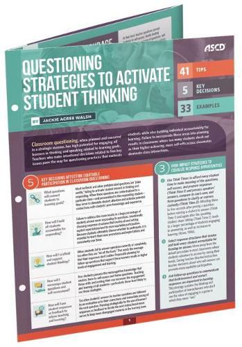 Cover image for Questioning Strategies to Activate Student Thinking: Quick Reference Guide