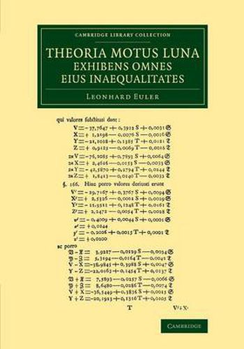 Theoria motus lunae exhibens omnes eius inaequalitates: In additamento hoc idem argumentum aliter tractatur simulque ostenditur quemadmodum motus lunae cum omnibus inaequalitatibus innumeris aliis modis repraesentari atque ad calculum revocari possit