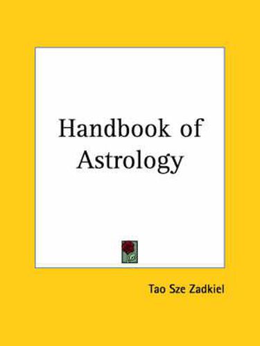 Cover image for Handbook of Astrology Vol. 1 (1863)