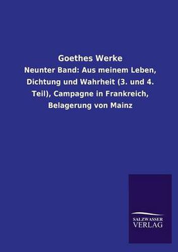 Cover image for Goethes Werke