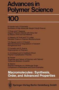 Cover image for Macromolecules: Synthesis, Order and Advanced Properties