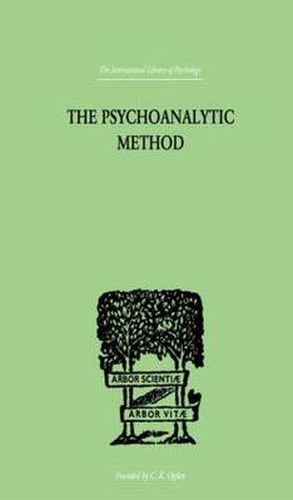 Cover image for The Psychoanalytic Method