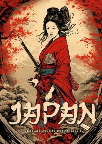 Cover image for Japan Grayscale Coloring Book for Adults