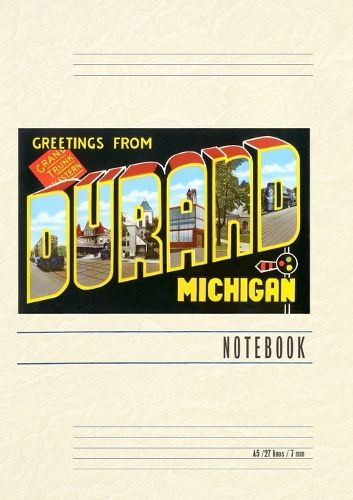 Cover image for Vintage Lined Notebook Greetings from Durand