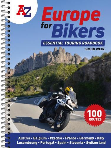 Cover image for A -Z Europe for Bikers: 100 Scenic Routes Around Europe