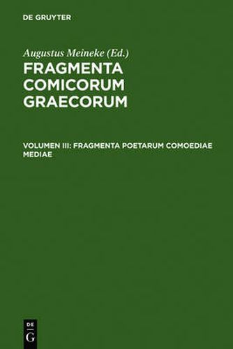 Cover image for Fragmenta Poetarum Comoediae Mediae