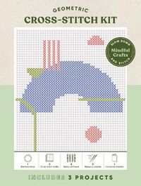 Cover image for Mindful Crafts: Geometric Cross-stitch Kit