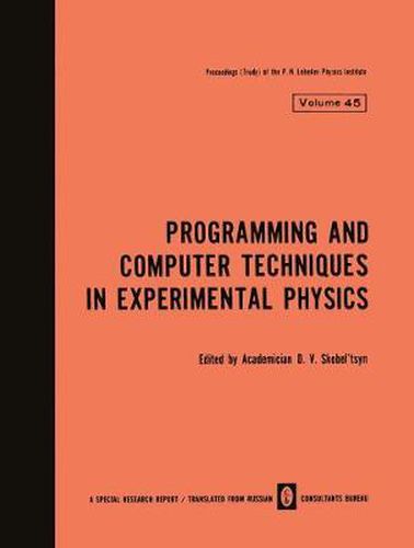 Cover image for Programming and Computer Techniques in Experimental Physics