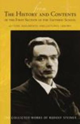 Cover image for From the History and Contents of the First Section of the Esoteric School 1904-1914: Letters, Documents and Lectures