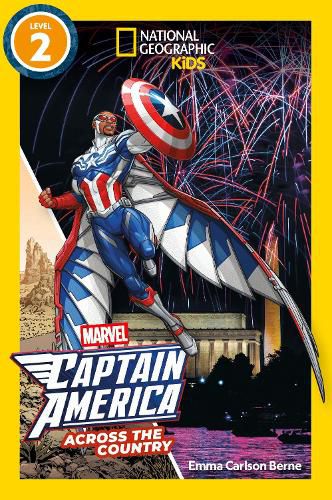 Cover image for Marvel's Captain America Across the Country (National Geographic Kids Readers, Level 2)