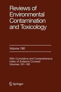 Cover image for Reviews of Environmental Contamination and Toxicology 189